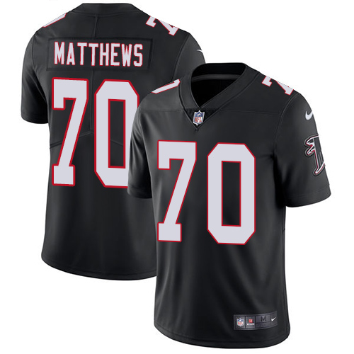 2019 men Atlanta Falcons 70 Matthews black Nike Vapor Untouchable Limited NFL Jersey